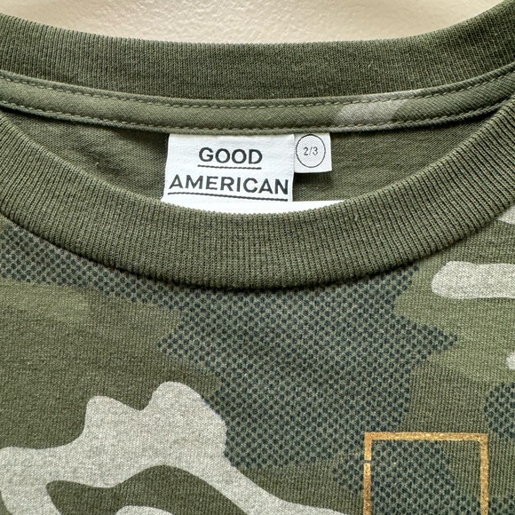 Good American size 2/3 medium/large t-shirt dress camouflage print - Picture 3 of 5